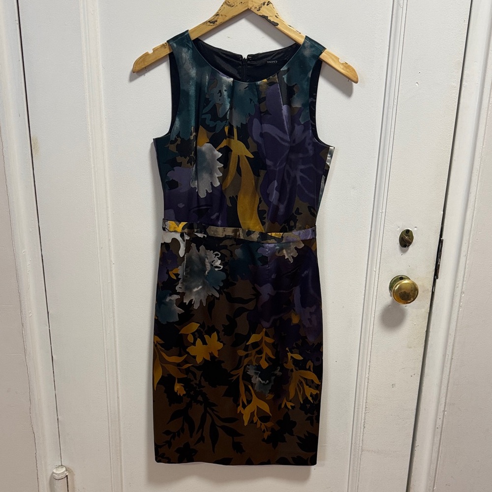 Tahari Multicolor Floral Midi Dress
